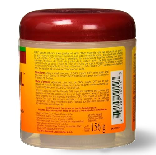 ORS Jojoba Oil Hair Treatment 5.5 oz - Moisturizing Hair Oil for Shine & Manageability