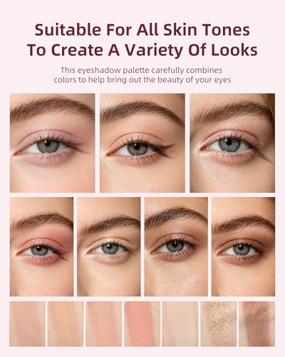 7 Color Eyeshadow Palette - Nude Pink Brown Matte Shimmer