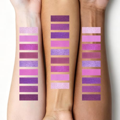 9 Color Purple Glitter Eyeshadow Palette - Matte Shimmer Smokey