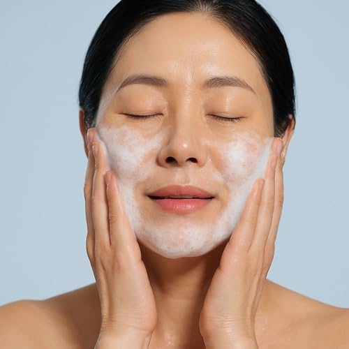 IASO Aroma Clear Cleansing Foam | Moisture-Retaining Korean Face Wash with Rose Water & Lavender, Rich Foaming Deep Cleanser & Makeup Remover, 5.29oz