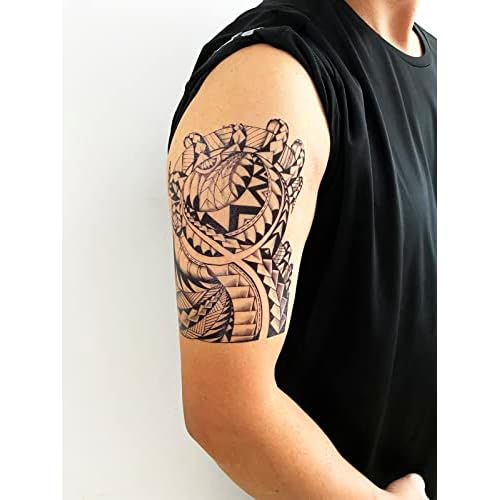 15 Sheets Tempoary Tattoo Sleeves for Men Women - 5 Full Arm Tattoo Sleeves & 10 Half Arm Tattoo Stickers- Realistic Temporary Tattoos for Halloween, Cosplay, and Parties
