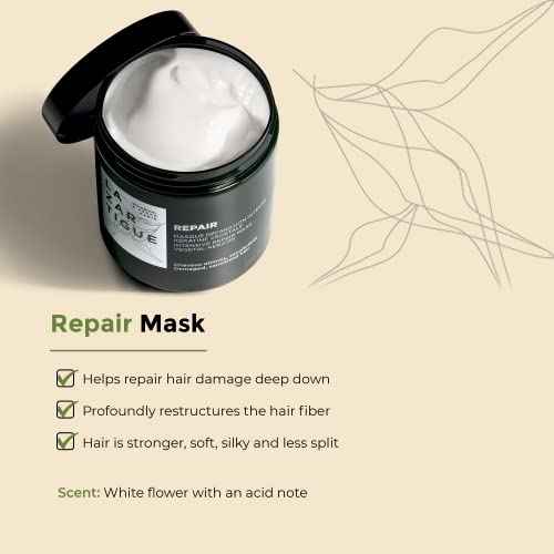Lazartigue Repair Mask | Keratin Treatment for Damaged Hair | Restructures Hair Fiber & Reduce Split Ends | Vegan, Sulfate & Silicone Free
