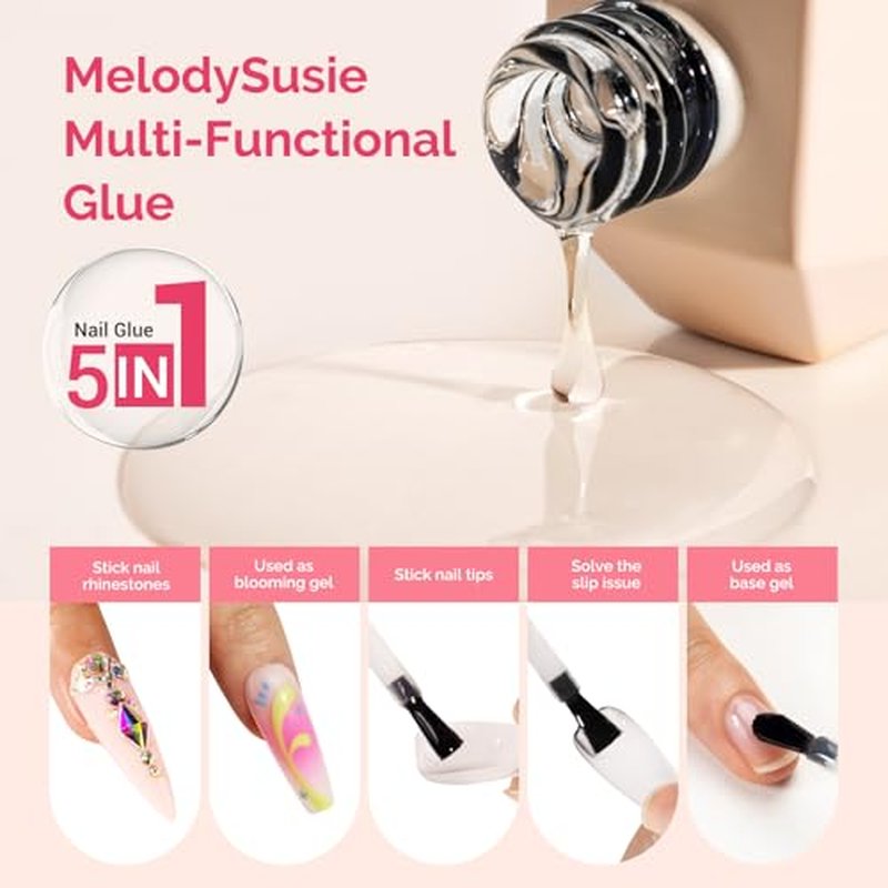 MelodySusie Nail Glue, Dehydrator & Primer Set - 3 Pcs