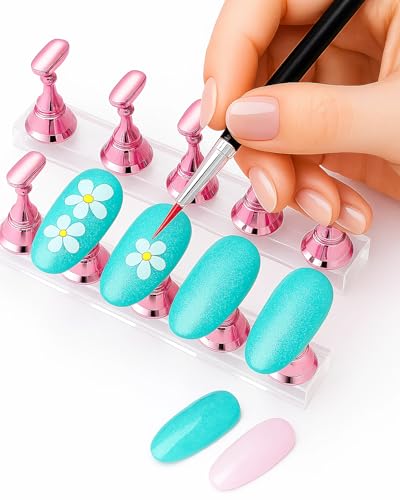 HomTop Magnetic Acrylic Nail Practice Stand & Press-On Display Kit