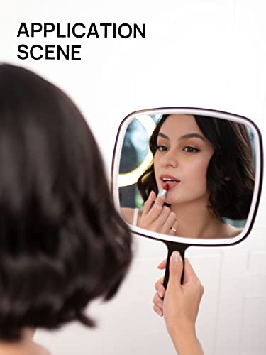 OMIRO Handheld Mirror 12.4" Extra Large Square Black