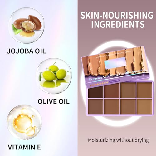 8 Color Cream Concealer Palette for Flawless Coverage