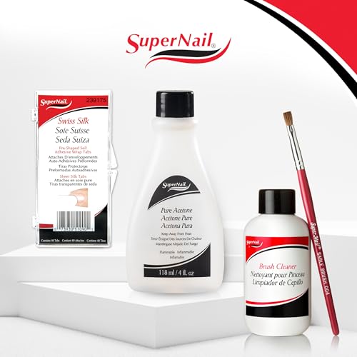 SuperNail Pure Acetone Nail Polish Remover Gel - Fast-Acting, Unscented, 4 fl oz