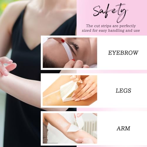 150 Pcs Wax Strips for Hair Removal 2.5'' x 7.5'' Non Woven Body and Facial Wax Strips Paper, Beauty Waxing Strip for Leg Face Chest Back and Bikini (150 Pcs)