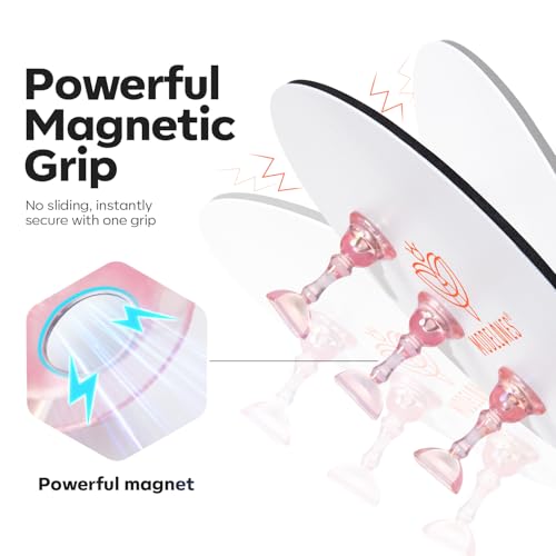 Modelones Magnetic Nail Stand with 200 Tabs Press On Nail Holder
