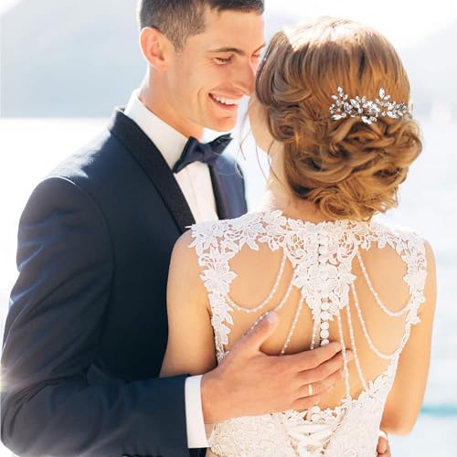 12-Piece Bridal Hair Pins Pearl Crystal Wedding Hair Accessories