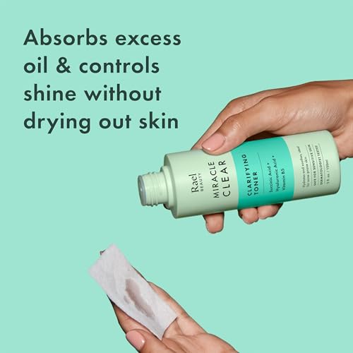 Rael Toner for Face, Miracle Clear ? Daily Toner with Succinic Acid, Vitamin B5, Hydration, Korean Skin Care (5.1 oz)