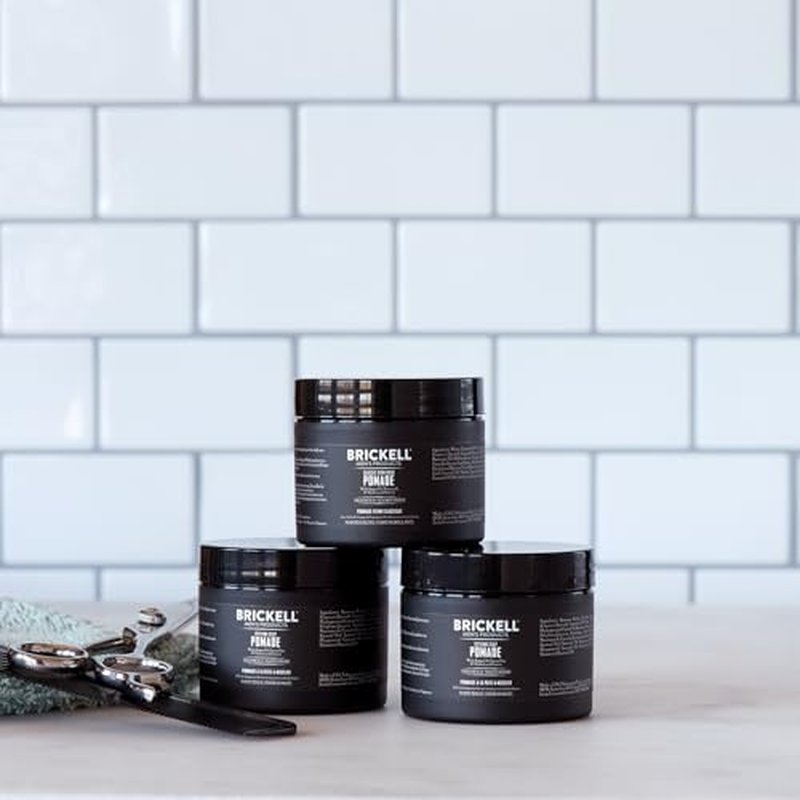 Brickell Men's Clay Pomade - Strong Hold Matte Finish, 2oz