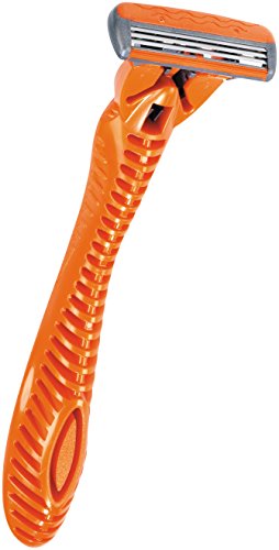 BIC 3 Hybrid Men's Razor Kit with 1 handle + 6 cartridges – Pivoting triple blades