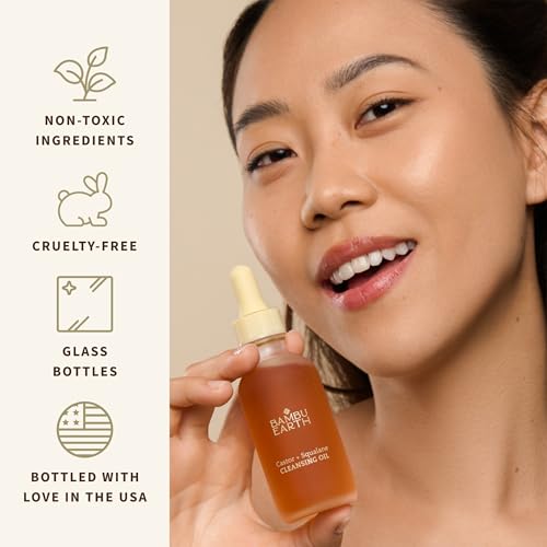 Bambu Earth Castor & Squalane Hydrating Cleansing Face Oil - Gentle Makeup Remover