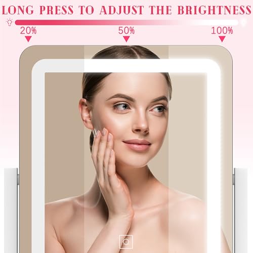 ROLOVE LED Vanity Mirror 12.6x15 with Touch Dimming