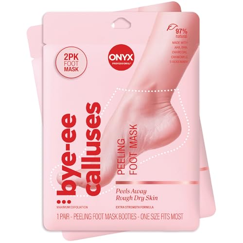 Onyx Professional Exfoliating Foot Peel Mask - Callus Remover (2 Pack)