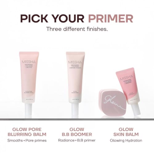 MISSHA Glow Pore Blurring Balm Primer - Hydrating Makeup Base, 40ml