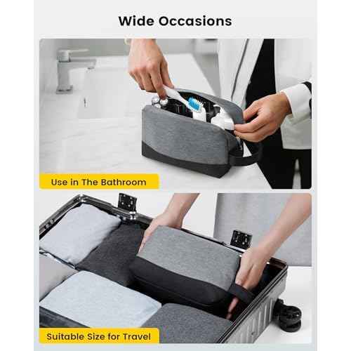 Vorspack Travel Toiletry Bag - Water Resistant Toiletry Bag for Men Travel Bag for Toiletries, Accessories - Black