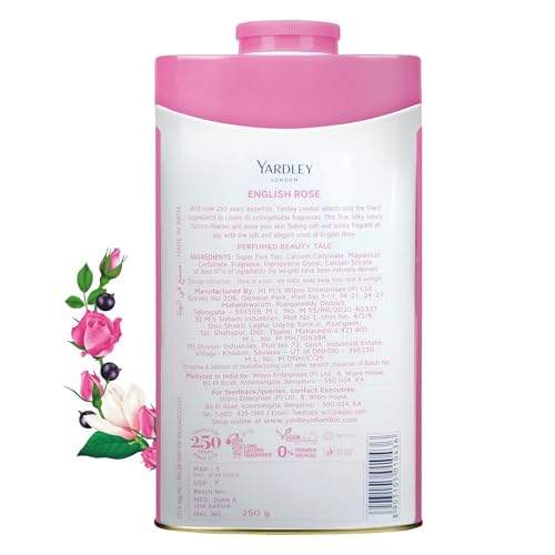 Yardley English Perfumed Talc Rose 250g