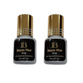 2 Pack Eyelash Extensions ibeauty Super Plus Glue 5ml, 1-2 Sec Drying Time, Keep 5-6 Weeks, Low Smoke, Professional Eyelash Extension Glue