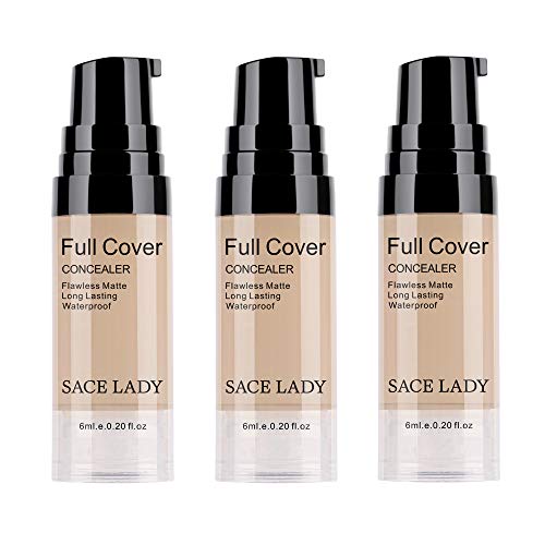 3-Pack Liquid Concealer Full Coverage Waterproof Matte Finish