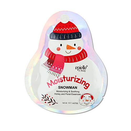 Epielle Holiday Character Face Mask 4 Pack, Fun & Effective Korean Skin Care, Spa Party Favors, Stocking Stuffers, Birthday Gifts for Women, Self Care Gifts