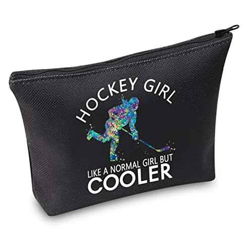 TSOTMO Hockey Sports Zipper Pouch Ice Hockey Gift Hockey Designs Hockey Like A Normal But Cooler Bag For Women (Hockey Tote)