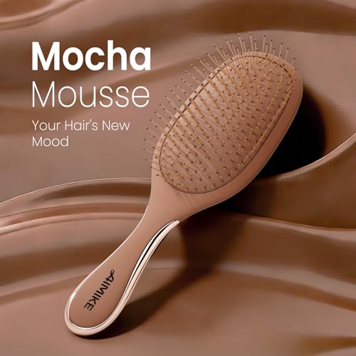 Mocha Mousse Detangler Brush for Fine Hair – Pain-Free