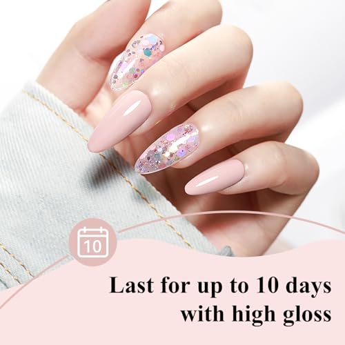 Bevimee 4-in-1 Nude Nail Polish - Quick Dry, Long Lasting Color