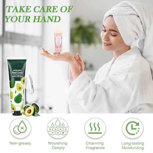 Lip Balm And Hand Cream Gift Set For Women, 6 Lip Balm Bulk + 6 Organza Bags + 6 Hand Lotion, Bridal Wedding Favor for Guests , Christmas Gifts Stocking Stuffers Teacher Appreciation Thank You Gifts