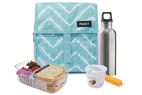 PackIt Freezable Lunch Bag, Tonal Camo Gray, Built with EcoFreeze Technology, Foldable, Reusable, Zip and Velcro Closure with Buckle Handle, Great for Fresh Lunches