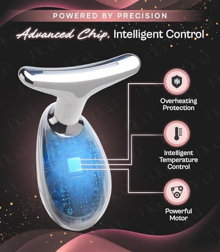 LuxeSkin 7-Color LED Red Light Therapy Facial Massager for Face & Neck