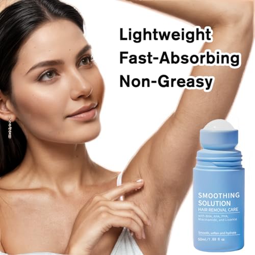 Ingrown Hair Roll On for Bikini Area, Legs & Underarms - Razor Bump Stopper & After Shave Repair Serum with Salicylic Acid -Improves Skin Texture- 50ml (1.69 fl oz) Treatment for Women