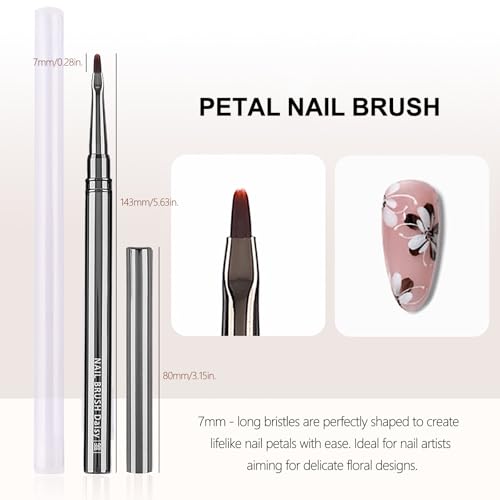 3-Piece Nail Art Brush Set for Gel & Acrylic Nails
