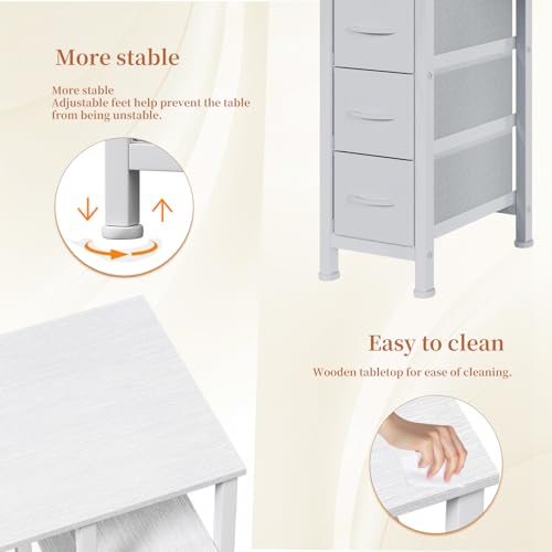 Manicure Table with Electric Dust Collector & 6 Drawers