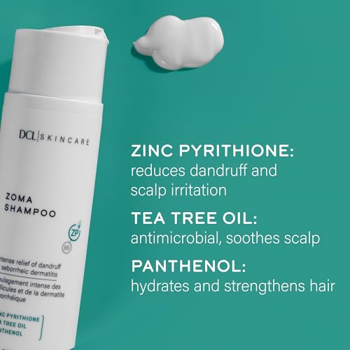 DCL Zoma Dandruff Control Shampoo with Zinc Pyrithione 8 fl oz for Dry Scalp