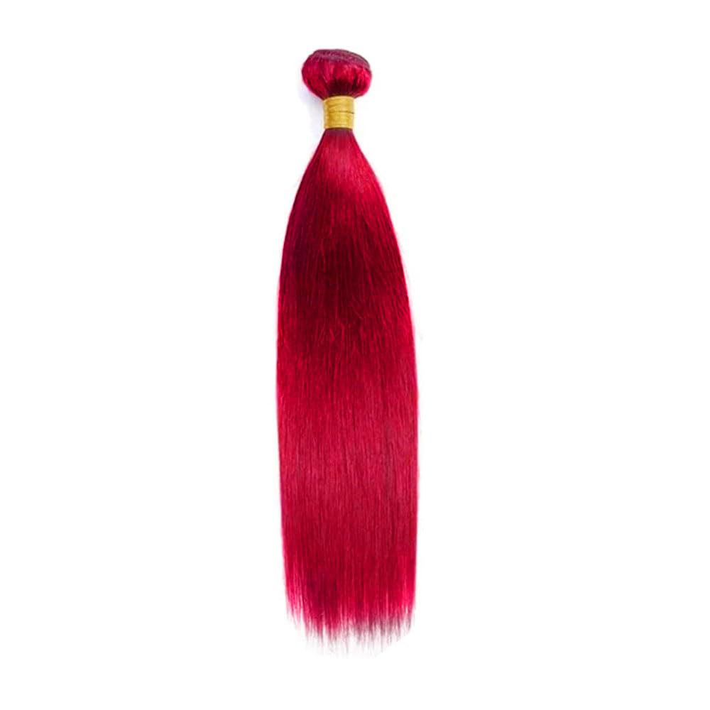 Burgundy Straight Bundles Red Human Hair Bundles Brazilian Grade 8A Virgin Hair 28 Inch Red Human Hair Bundle 100g/Pc