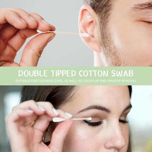 Bamboo Cotton Swabs 3 Inch 600 Count Eco-Friendly