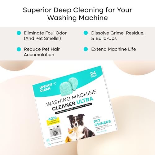 Uproot Clean Washing Machine Cleaner Tablets - 24 Pack