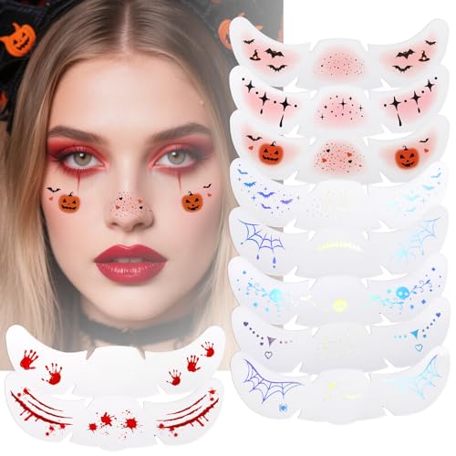 Boko Halloween Glitter Tattoos 10-Pack | Holographic Face Freckles