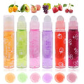 6 Pcs Fruit Flavored Roll-On Lip Gloss Oil Set
