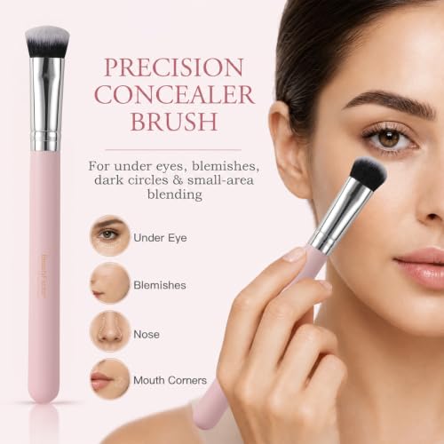 Precision Under Eye Concealer Brush - Dense Soft Bristles