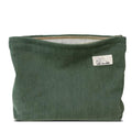 Corduroy Makeup Bag with Compartment, 8.5" Cosmetic Organizer