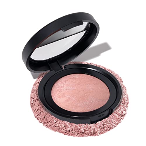LAURA GELLER NEW YORK Baked Blush-n-Brighten Marbleized Blush - Ethereal Rose & Angled Brush 2pc Set