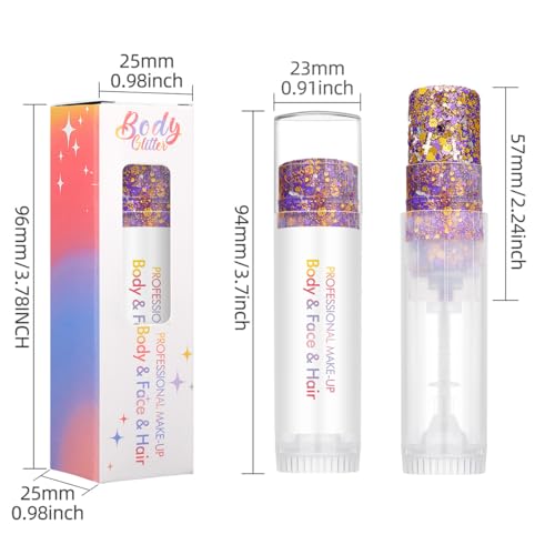 Body Glitter Stick Set - 2 Pack Face & Hair Sparkle