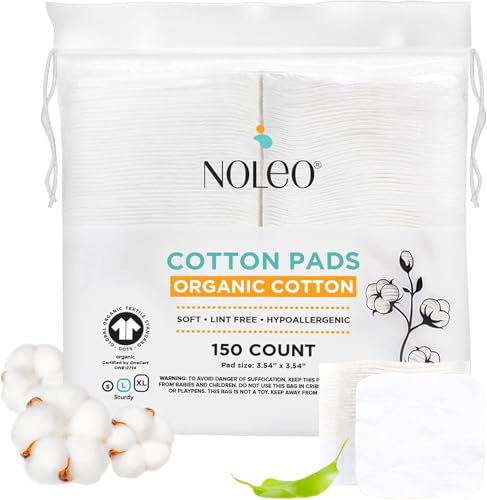 Large Cotton Rounds, 150 Count - Soft Pressed Pads for Baby Skin