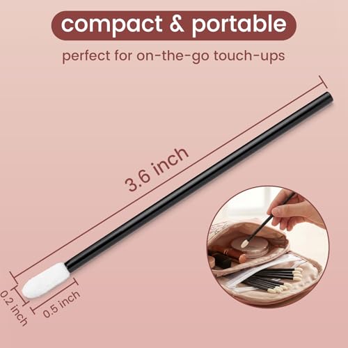 400Pcs Disposable Lip Brushes, Flocked Lip Applicators for Lip Gloss