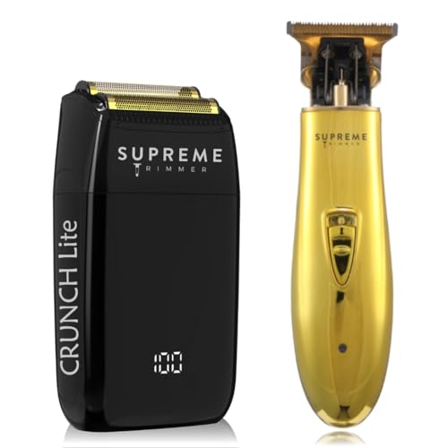 Supreme Trimmer 2-in-1 Foil Shaver & T-Shaper Trimmer Set - Gold