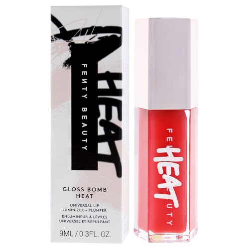 Gloss Bomb Heat Universal Lip Luminizer Plus Plumper - 01 Hot Cherry by Fenty Beauty for Women - 0.3 oz Lip Gloss