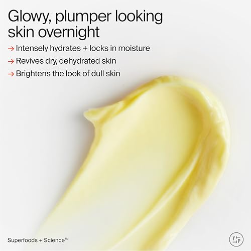 Youth To The People Superberry Dream Mask - Hyaluronic Acid + Vitamin C Face Moisturizer + Overnight Facial Mask, Hydrates + Plumps + Brightens Skin, Evens Skin Tone, For Dry + Dull Skin, Non-Greasy